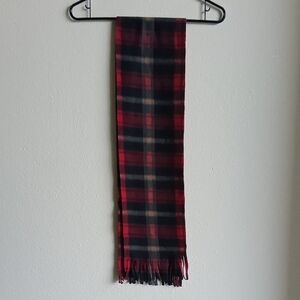 Red and Black Plaid Scarf